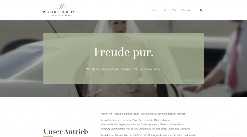 Perfekte Hochzeit